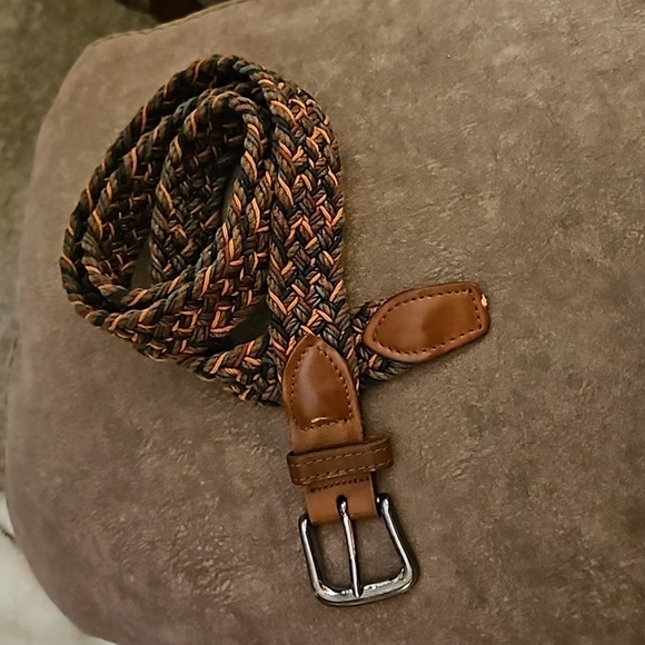 VTG Woven Faux Leather Boho Unisex Braided Belt Medium/Large - Picture 2 of 9